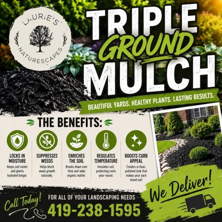 Triple Ground Mulch at Laurie's Naturescapes, Van Wert, OH